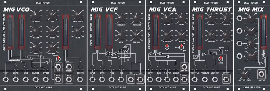 Catalyst Audio -MIG System (Vacuum tube VCO, VCF, VCA, Mixer, VC Noise)